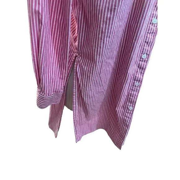 SNEAK PEEK Pink Striped Button-Down Shirt Size Small maternity - Picture 5 of 5